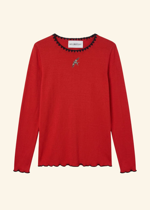 Helmstedt ANDREA LONGSLEEVE T-SHIRT Shirts Cranberry Red