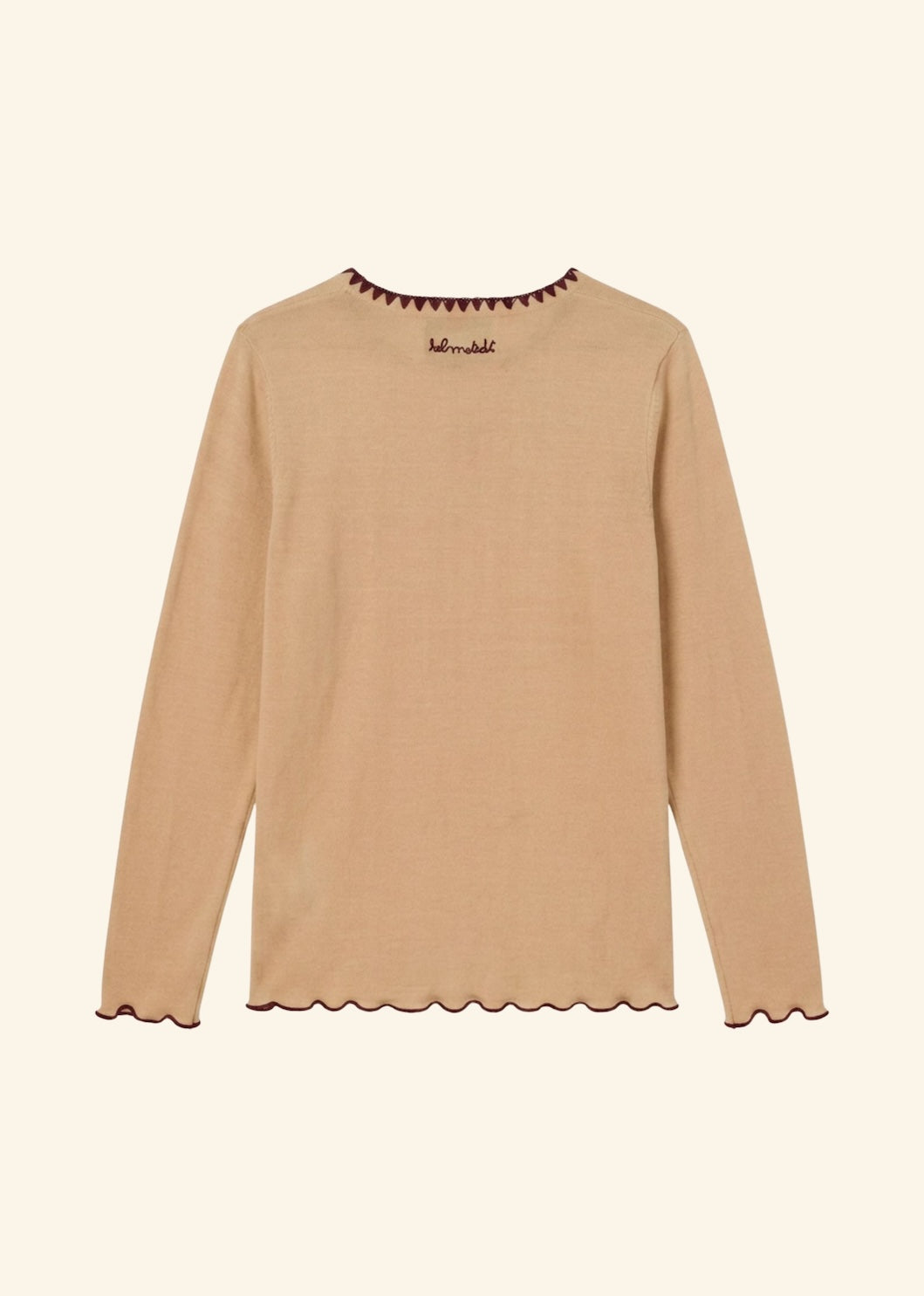 Helmstedt ANDREA LONGSLEEVE T-SHIRT Shirts Vanilla Beige