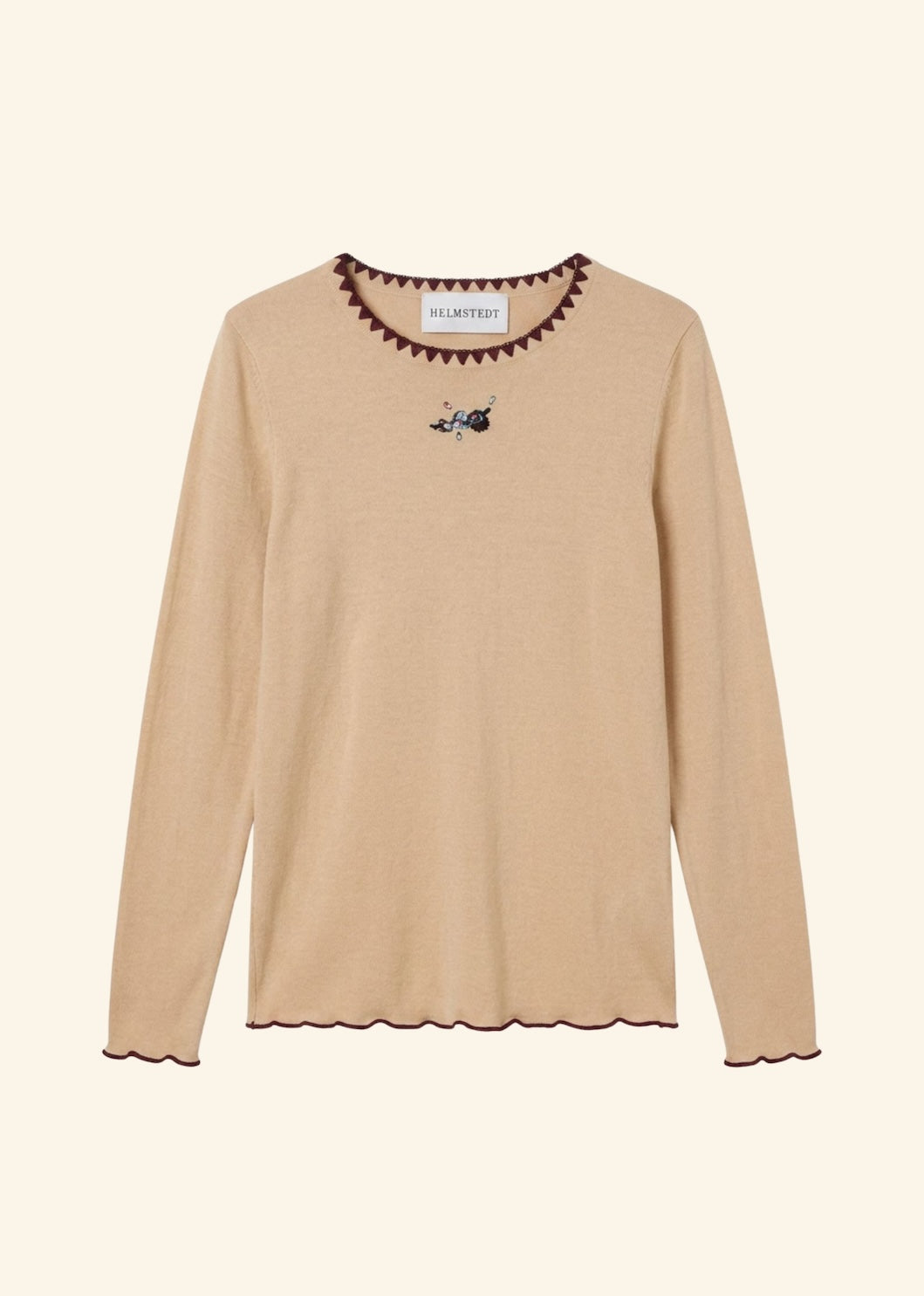Helmstedt ANDREA LONGSLEEVE T-SHIRT Shirts Vanilla Beige
