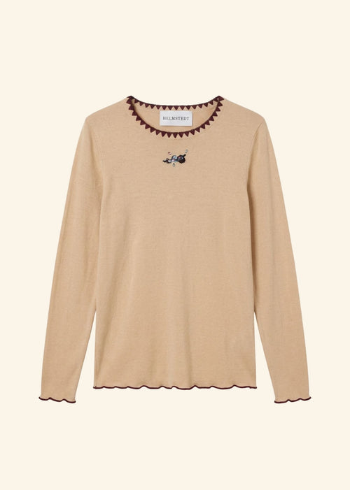 Helmstedt ANDREA LONGSLEEVE T-SHIRT Shirts Vanilla Beige