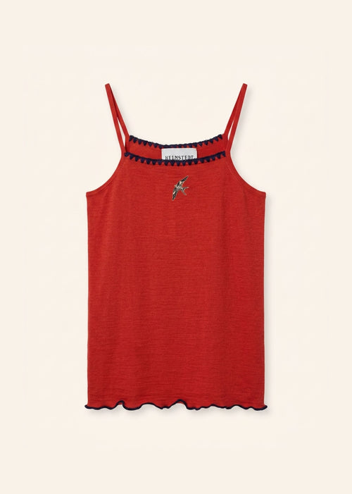 Helmstedt ANDREA STRAP TOP Tops Cranberry Red