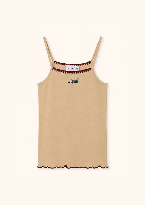 Helmstedt ANDREA STRAP TOP Tops Vanilla Beige