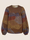 Helmstedt ELENA BLOUSE - BROWN DUNE Blouses Tiramisu