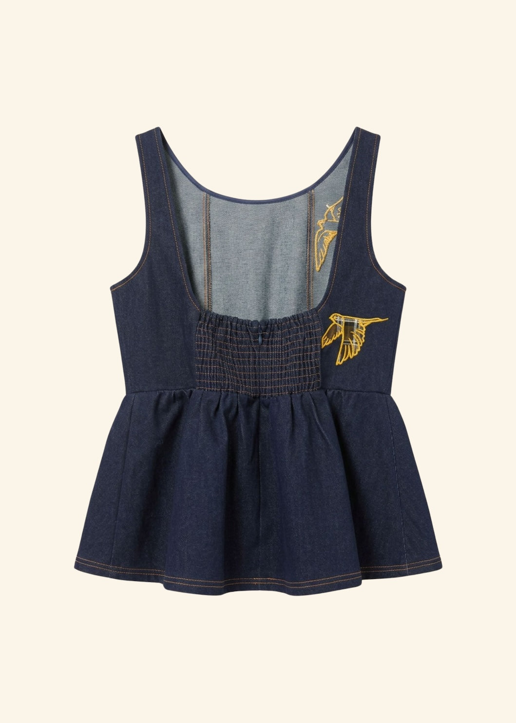 Helmstedt EMILIE DENIM TOP Tops Dark Blue Denim