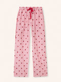 Helmstedt ESTHER PANTS Trousers Red Stripe w Strawberry Emb