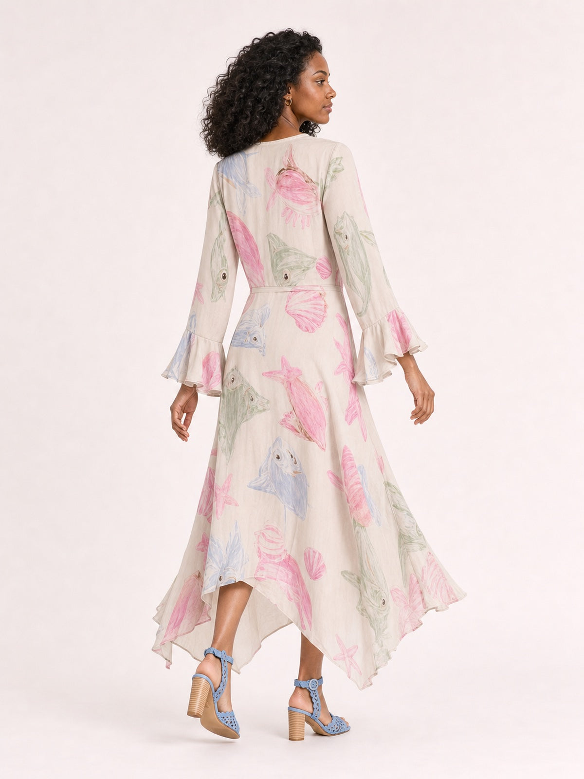 Helmstedt Elava Dress Dresses Pastel Fish Print