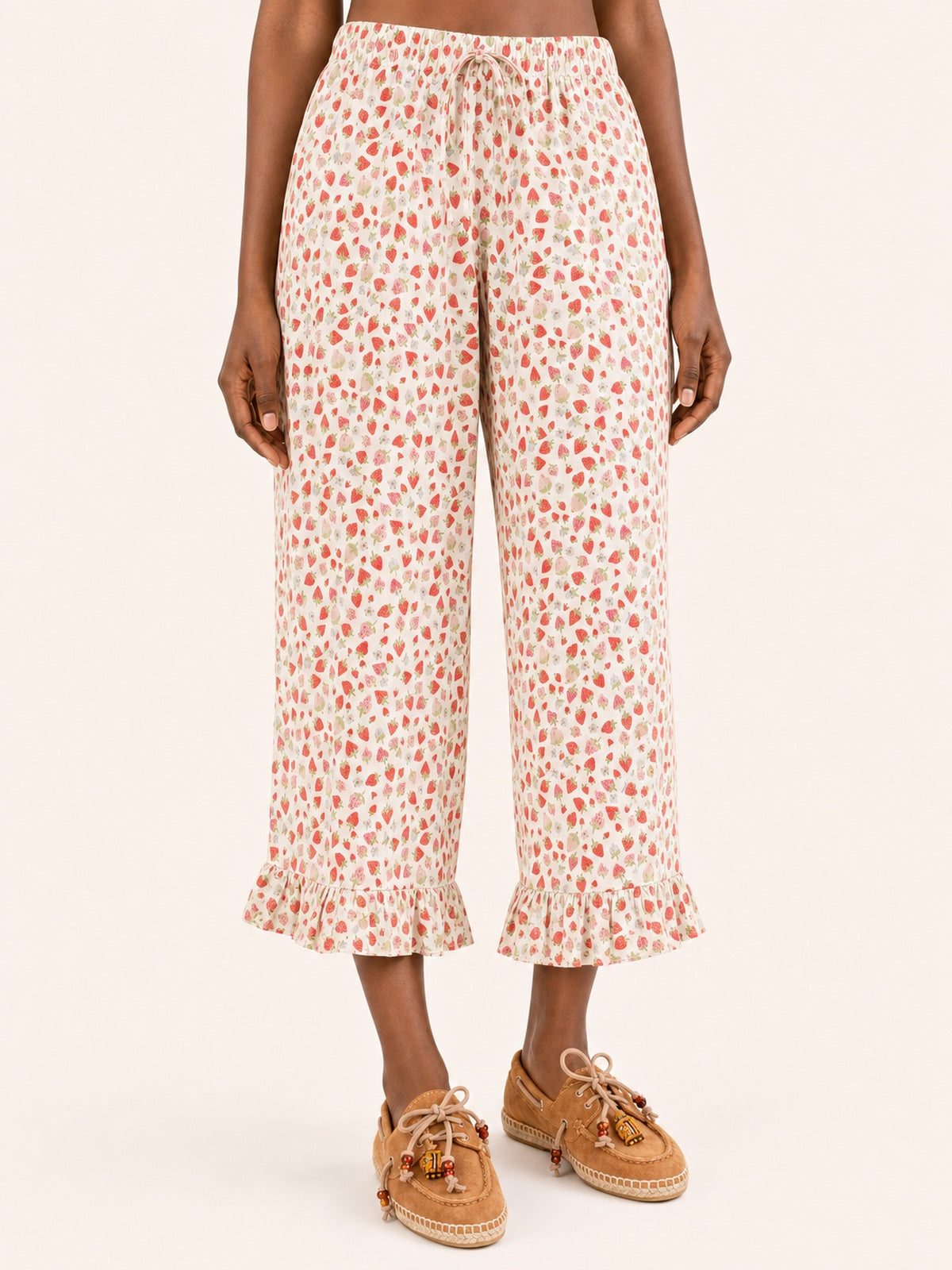Helmstedt Elin Pants Trousers Strawberry Print