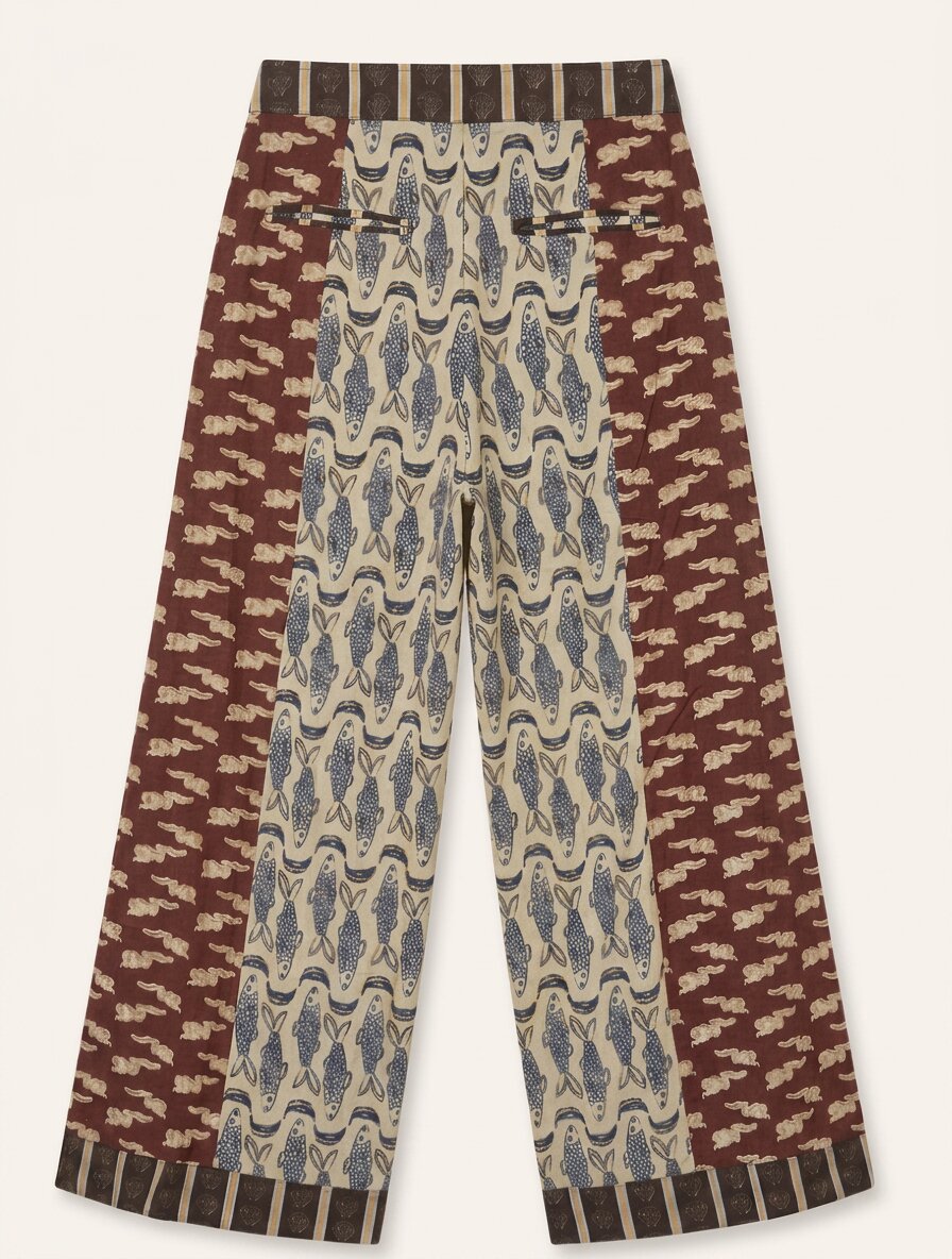 Helmstedt FLEUR PANTS Trousers Multi Print - Patchwork of Dreams