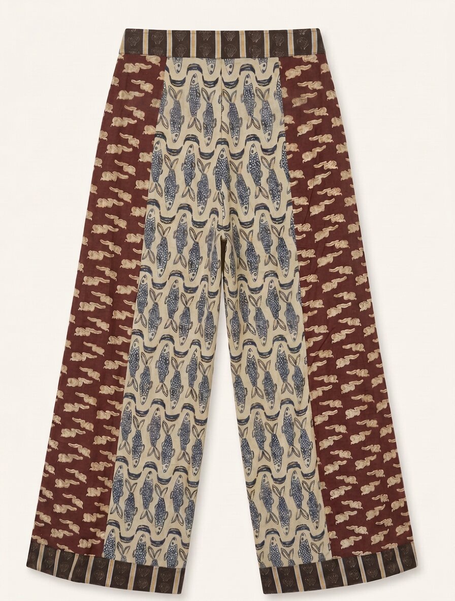 Helmstedt FLEUR PANTS Trousers Multi Print - Patchwork of Dreams