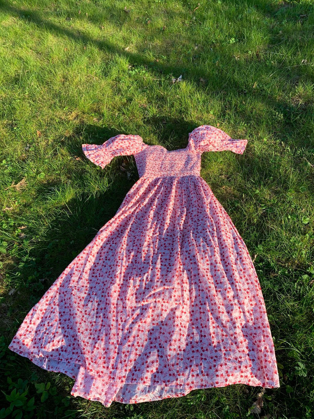 Helmstedt Karoline Dress Dresses Red Strawberry Print