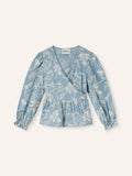 Helmstedt Klara Blouse Blouses Dusty Blue