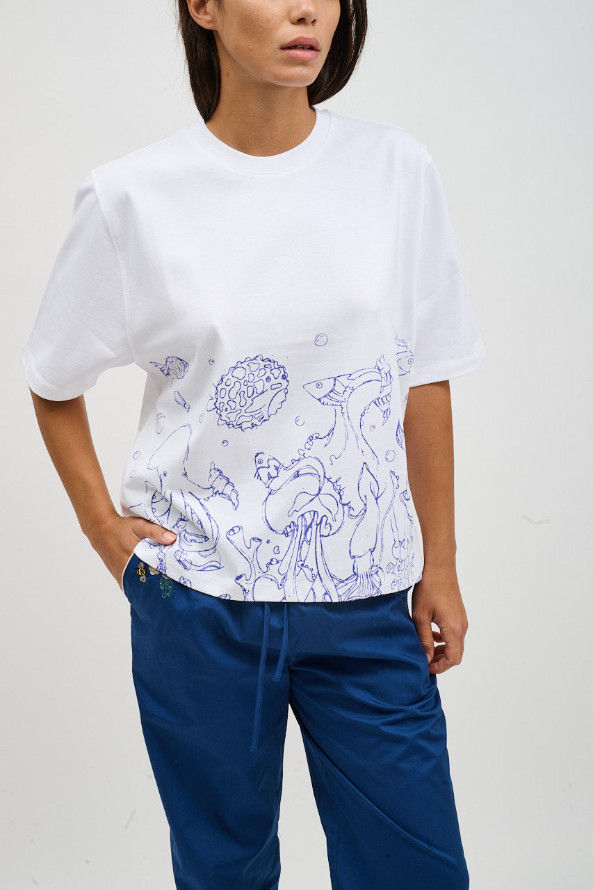 Helmstedt NOOR T-SHIRT Jersey Blue Under the Sea Print