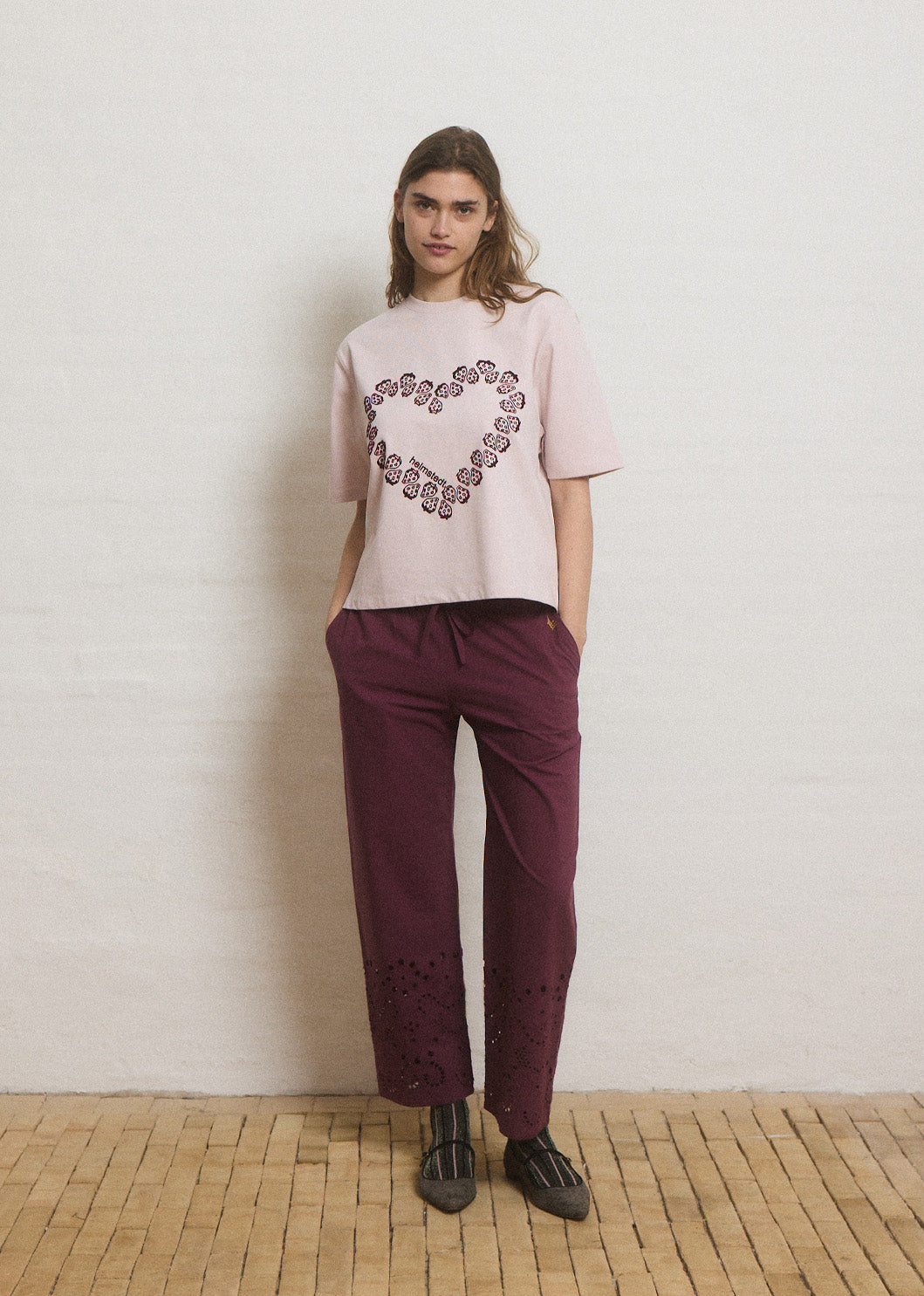 Helmstedt NOOR T-SHIRT Shirts Hushed Violet with Flock