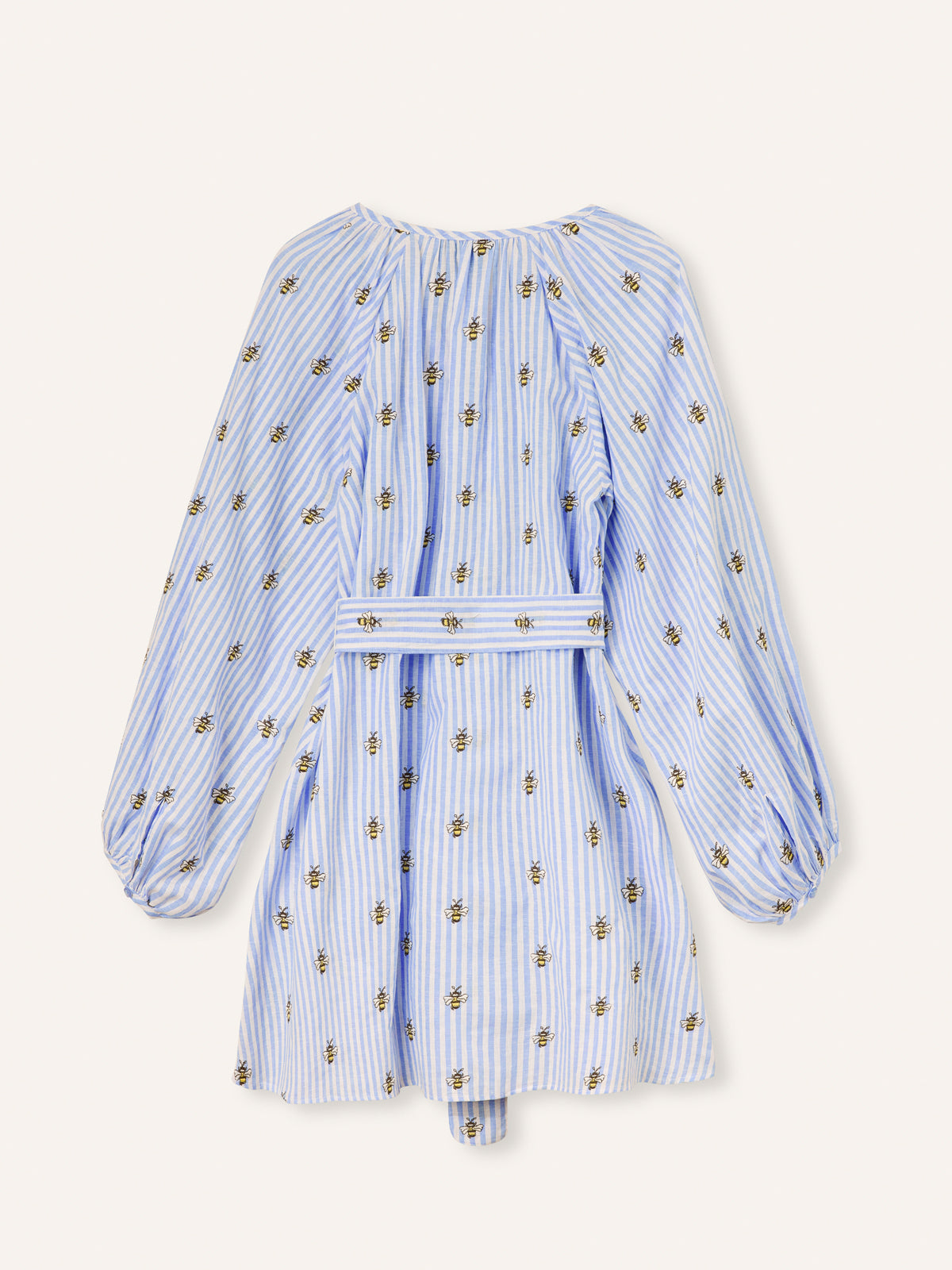 Helmstedt Nora Dress Dresses Blue Stripe w Bee Emb