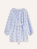 Helmstedt Nora Dress Dresses Blue Stripe w Bee Emb