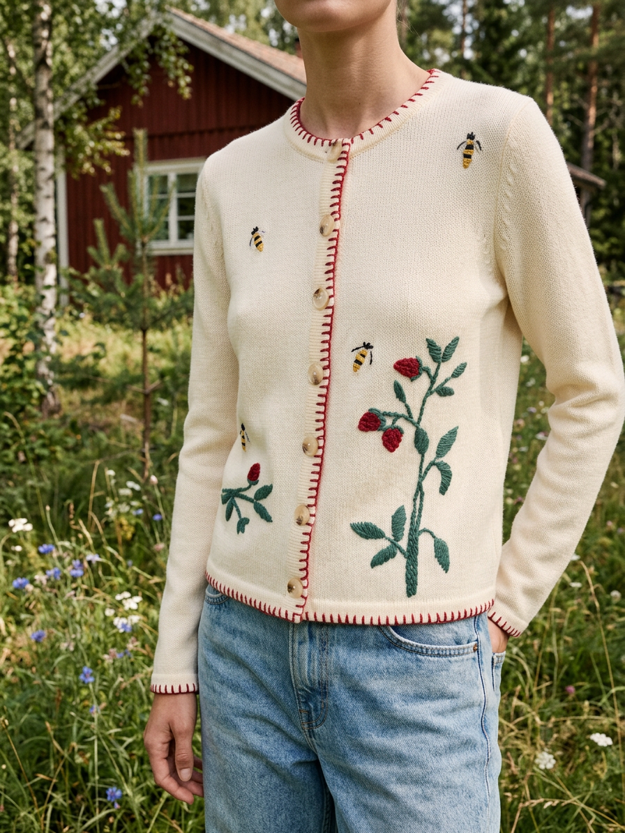 Helmstedt Tove Cardigan Knitwear White