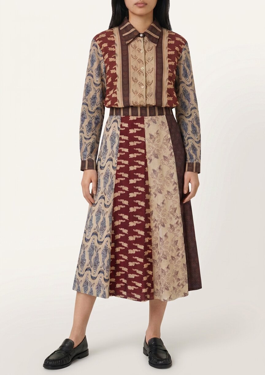 Helmstedt VIENNA SKIRT Skirts Multi Print - Patchwork of Dreams