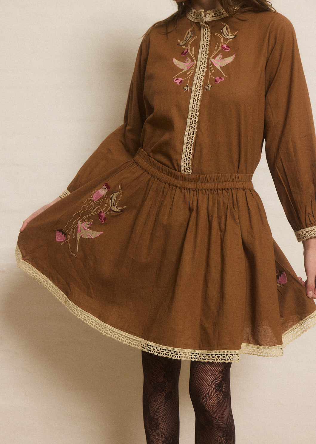 Helmstedt VIVIENNE SKIRT Skirts Honey Brown